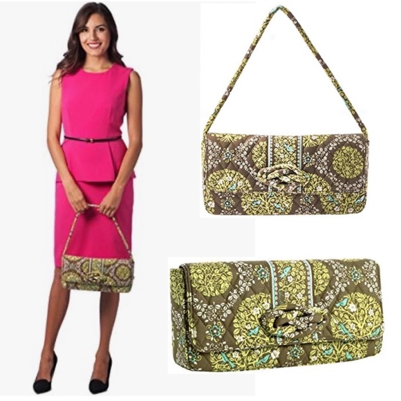 Vera Bradley NWT Knot Just a Clutch Bag (Sittin in a Tree) Grren Brown Tree Bird - Picture 12 of 12